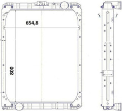 Радиатор водяной Камаз Р65115Ш-1301010-22 Евро-3, универсальный, медный 4-х рядный (АО ШААЗ)