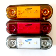 Фонарь контурный 160-01-3LED БЕЛЫЙ универсальный с прокладкой (3LED 12-24В) (ТАС)