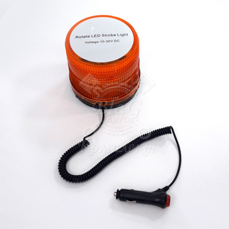 Маяк импульсный (72 св/д. 3 ч.) 10-30В (ор. на магн.) d-13см., п/м-13,4см. h-11,5см GP-BL004 5050SMD