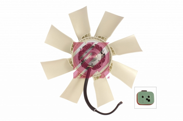 Вискомуфта вентилятора в сборе с крыльчаткой с электронным управлением Скания о.н.1453967 (M6110008)