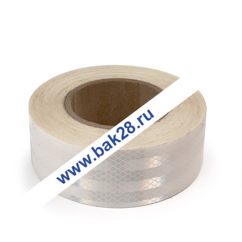 Наклейка Лента светоотражающая (белая) ПРИЗМА-LUX 50мм (12519)