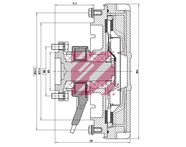 Вискомуфта вентилятора с электронным управлением MAN о.н. 51066300130 / M6100001 MARSHALL