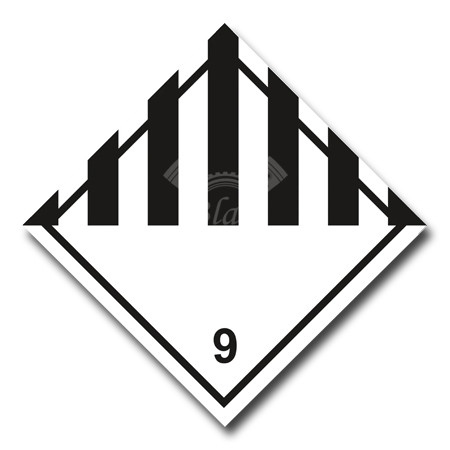 Наклейка "Прочие опасные вещества и изделия 9", 25х25