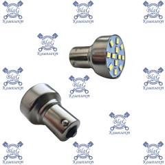 Лампа (светодиод) P21W 12V 21W BA15s (белый 12SMD) Диалуч (92221SMD12-12V)  ЛДД006-4W