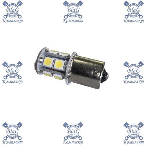 Лампа (светодиод) P21W 12V 21W BA15s (белый 13SMD) Диалуч (92221SMD13-12V)