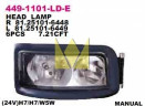 Фара головная левая MAN, TGA 00-07 81.25101-6449, 449-1101L-LD-E, DEPO