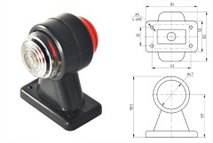 Фонарь габаритный ФГ-2 б/л крепление 4 отверстия (ТАС)
