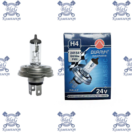 Лампа H4 24V 100/90W P45t Диалуч (24154)