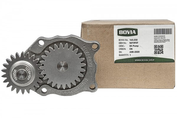 Насос масляный КАМАЗ, ПАЗ дв. Cummins 4ISBe 5273937, 5313086 4939586 (BOVIA)