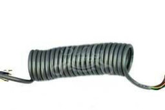 Кабель электрический 7-полюсной, витой 7,5 м (вилка металл)