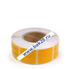Наклейка Лента светоотражающая (желтая) сегмент ПРИЗМА (25 м) 17522
