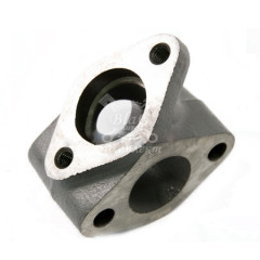 Угольник КАМАЗ отвода воды в сборе (фланец+трубка) / 7406-1013284