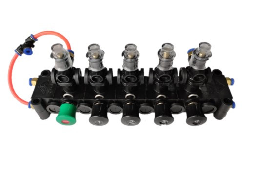 Блок управления донными клапанами пневматический 4 секции (пластмас.) YJ103-4