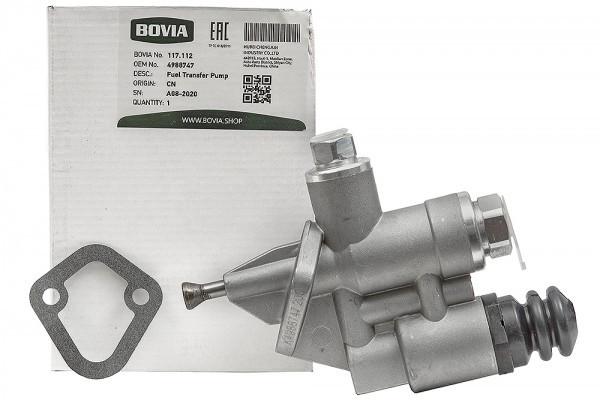 Насос топливоподкачивающий (ТННД) КАМАЗ дв. Cummins ISBe 4988747, 3415661 (BOVIA) 117.112