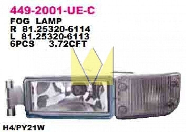 Фара протитуманная правая 81.25320-6114 Depo, 4492001RUEC