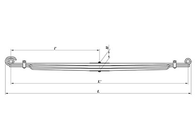 Рессора передняя (4 лист) КАМАЗ м/лист.(с витым ушком) / ЧМЗ 6580-2902012-20