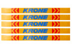 Наклейка Лента светоотражающая (желтая) KRONE (синяя надпись, 0,65м, к-т 4шт.) 21249
