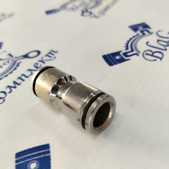 Фитинг металлический прямой для трубок ПВХ Ф12мм (н/в) MPUC12