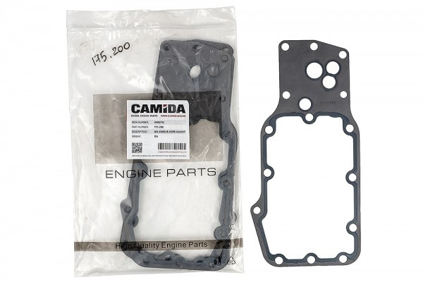 Прокладка маслоохладителя (теплообменника) серая КАМАЗ, НЕФАЗ дв. Cummins ISBe 4895742, 2830559, 3977913 (CAMIDA) 175.200