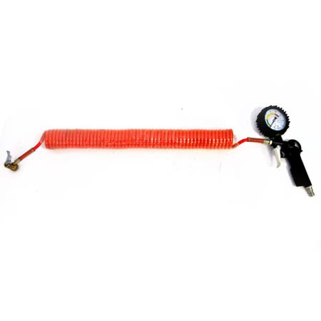 Манометр шинный со шлангом витым и пистолетом (2 в1), 5320-3901259