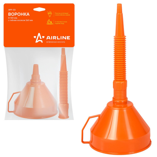 Воронка D-160 мм, гибкий носик, 360 мм, латунная сетка, в пакете с навершием (APF-03)