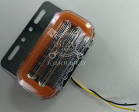 Фонарь габаритный 130-00-24 ЖЕЛТЫЙ универс. неон, с нижн. белой подсветкой и бегущим поворотом (ТАС)