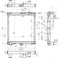 Радиатор охл. для а/м КАМАЗ 4308/5308 Cummins ISBe Евро 4 (тип BEHR) (алюм.) (LRc 07152)