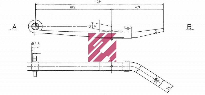 Рессора Фрейтлайнер о.н. A16-16413-000 (M1156100)