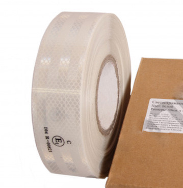 Наклейка Лента светоотражающая 3М (50мм) (белая) (45,7м) / (15752) / ADS