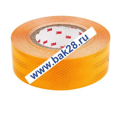 Наклейка Лента светоотражающая 3М (желтая) AI-T25Y-3M (19918)