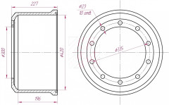 Барабан тормозной SAF о.н.1064026001 / М1900148 MARSHALL
