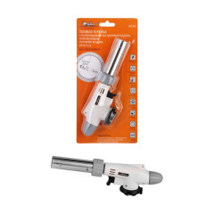 Горелка газовая с пьезоподжигом на цанговый баллон, анти-вспышка, регулятор воздуха, 20*6*4 см (AGT-03)