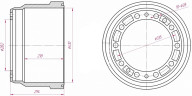 Барабан тормозной VOLVO о.н. 3171747 /1075309 / М1900030 MARSHALL