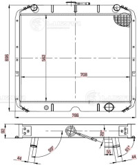 Радиатор охл. для а/м Урал 4320/5323 с двиг. ЯМЗ (LRc 12Y8)