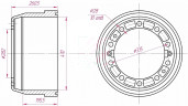 Барабан тормозной Volvo о.н.3171744/1075306 / М1900026 MARSHALL