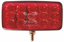 Фонарь противотуманный ТАС-62LED дополнительный КРАСНЫЙ (15 диодов, 12-24В) с мет. кронштейном (ТАС)