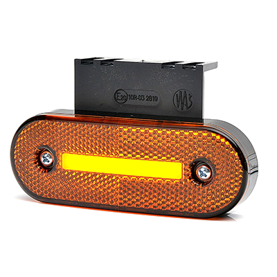 Фонарь габаритный 146 ЖЕЛТЫЙ (Schmits) неон, с функцией поворота и кронштейном (1 полоса) 24В (ТАС)