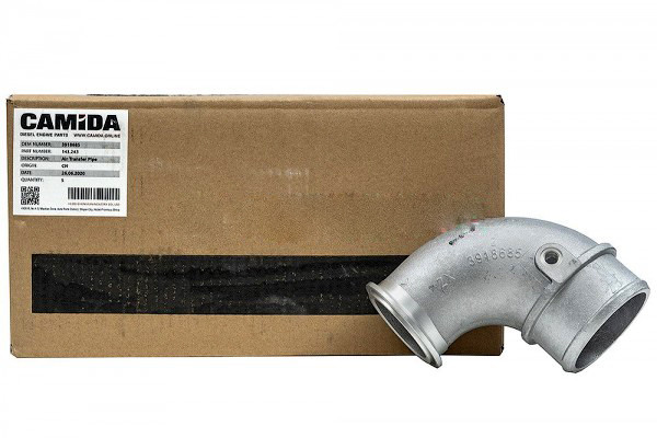 Патрубок воздушный КАМАЗ дв. Cummins СТ, ISLe 3918685, 5473804 (CAMIDA) 143.243