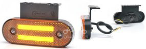 Фонарь габаритный 147 ЖЕЛТЫЙ неон, с функцией поворота и кронштейном 24В (2 полосы) (ТАС)