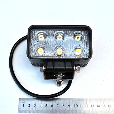 Фара светодиодная 10-30В. 18Вт. 100 х50мм. 2 x3 излучателей