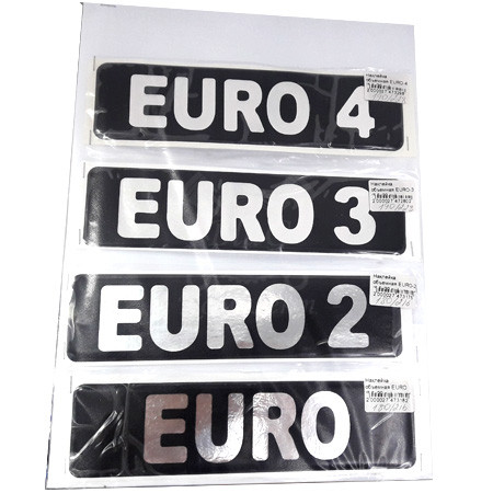 Наклейка объемная EURO (5,5х20 см) черная