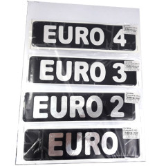 Наклейка объемная EURO (5,5х20 см) черная