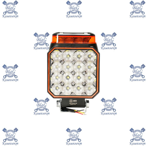 Фара светодиодная 12/24В. 20Вт. 130х30х100мм. 16 изл. с маяком / AE20S-16LED-PC-WR АвтоЭлектрика