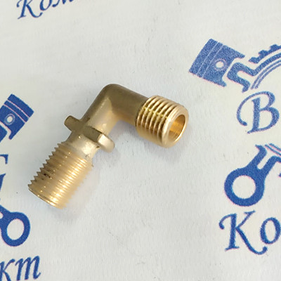 Штуцер - Угол М14-М14 (завод) голый (пневмотормоза, делитель, кабина) 864002