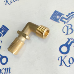 Штуцер - Угол М14-М14 (завод) голый (пневмотормоза, делитель, кабина) 864002