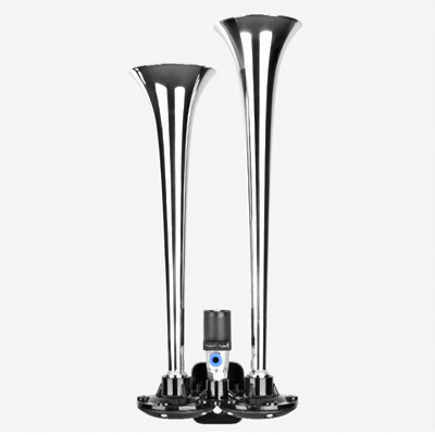 Сигнал звуковой 24В. (рожковый с хромом) Скания, Тягачи, Мерседес / 82AH2400