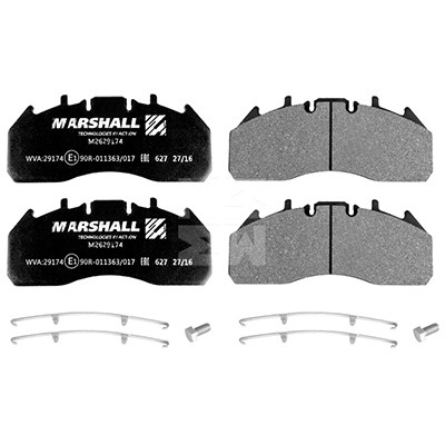 Колодки тормозные дисковые комплект (с уст. компл.) 29174; 29273 (250х107х29)(М2629174)