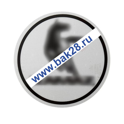 Наклейка светоотражающая KAMAZ круг, Черный (18932)