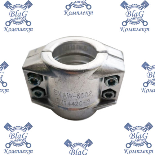 Зажим для шланга (хомут с болтами) алюминиевый 38х5 (1-1/2")