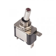 Тумблер 12V 25A (3c) ON-OFF однополюсный с красной LED подсветкой (36-4330)